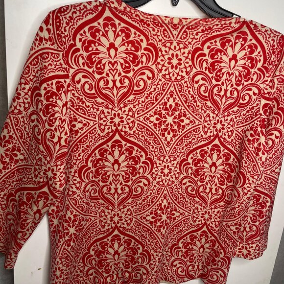 Ann Taylor damask button down shirt - Picture 2 of 4